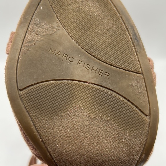 Marc Fisher Mauve Strappy Faux Suede High Heels Size 7 - Picture 11 of 12